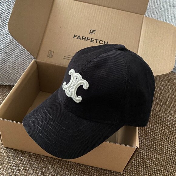 Celine Black Cotton Hats - Picture 6 of 9